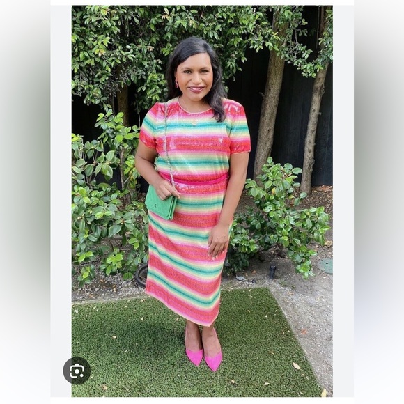 J.crew watermelon sequin dress, size 2 NWT - Picture 2 of 3